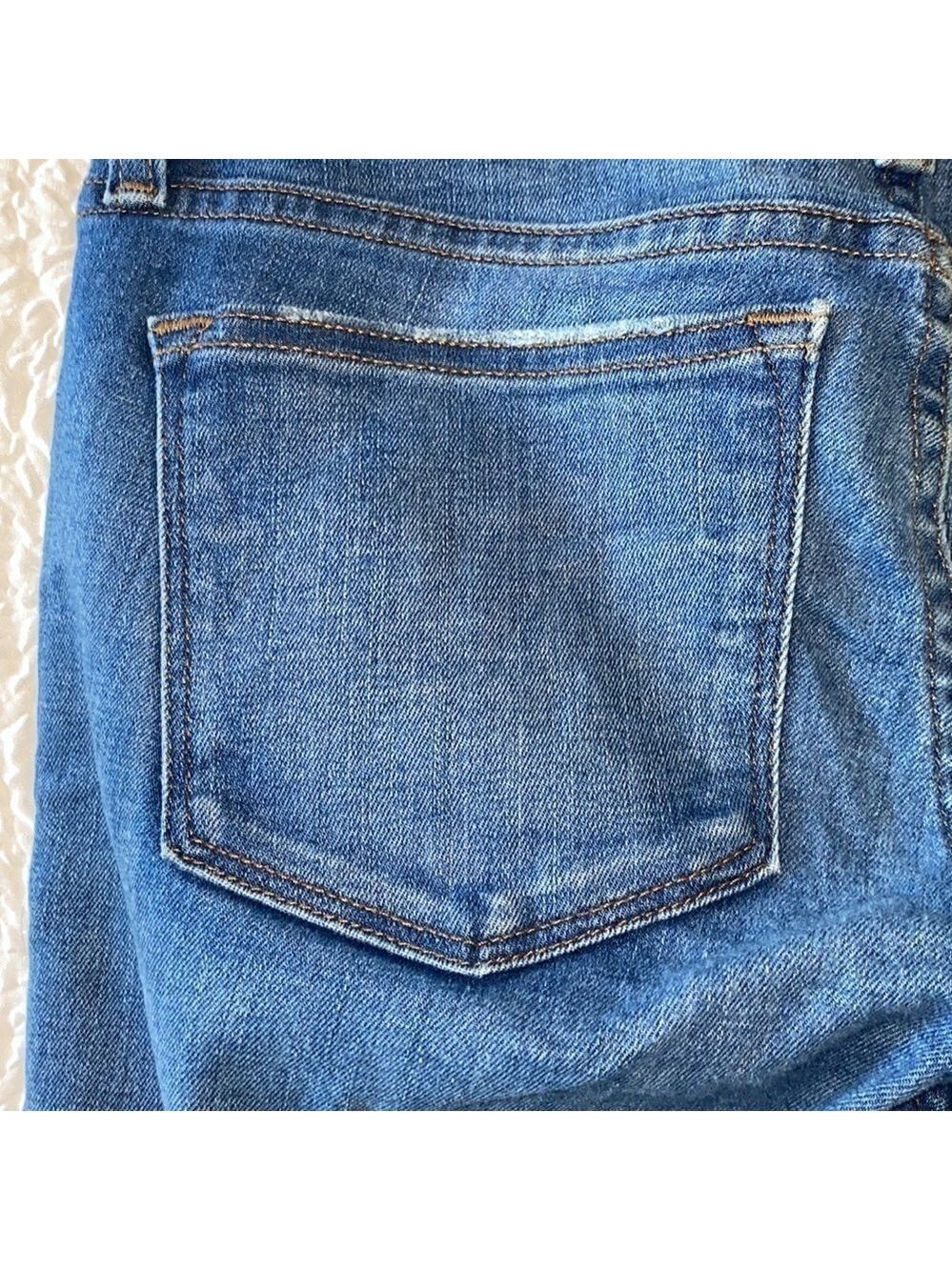 J. Crew 8" Toothpick Raw Drop Hem Distressed Skinny Low-Rise Jeans - Picture 8 of 12